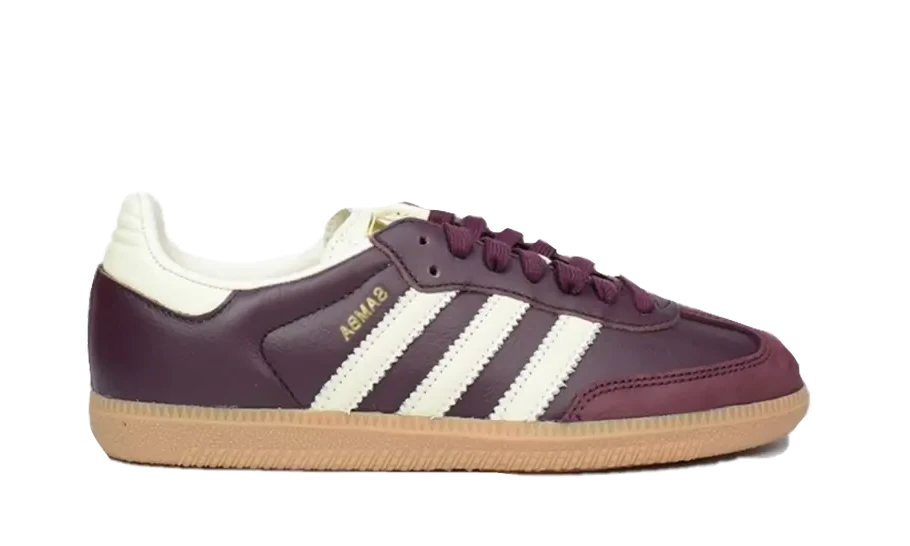 Adidas Samba OG Maroon Gold Metallic