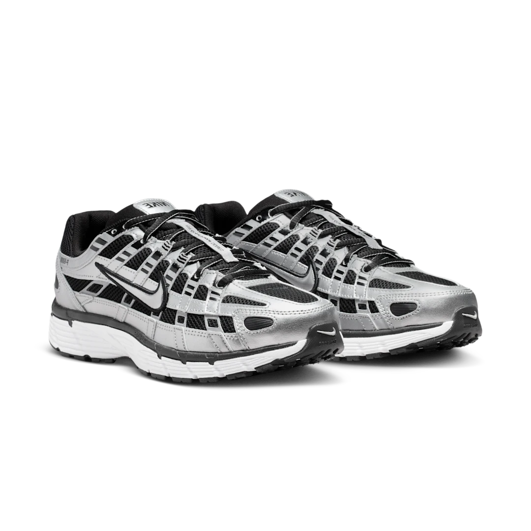 Nike P-6000 Metallic Silver Black White
