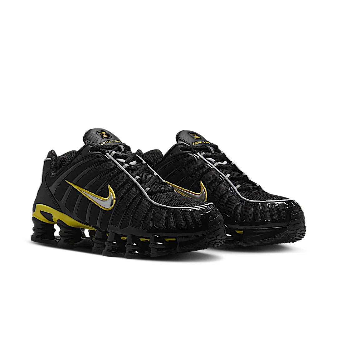 Nike Shox TL Black Dynamic Yellow Metallic Silver