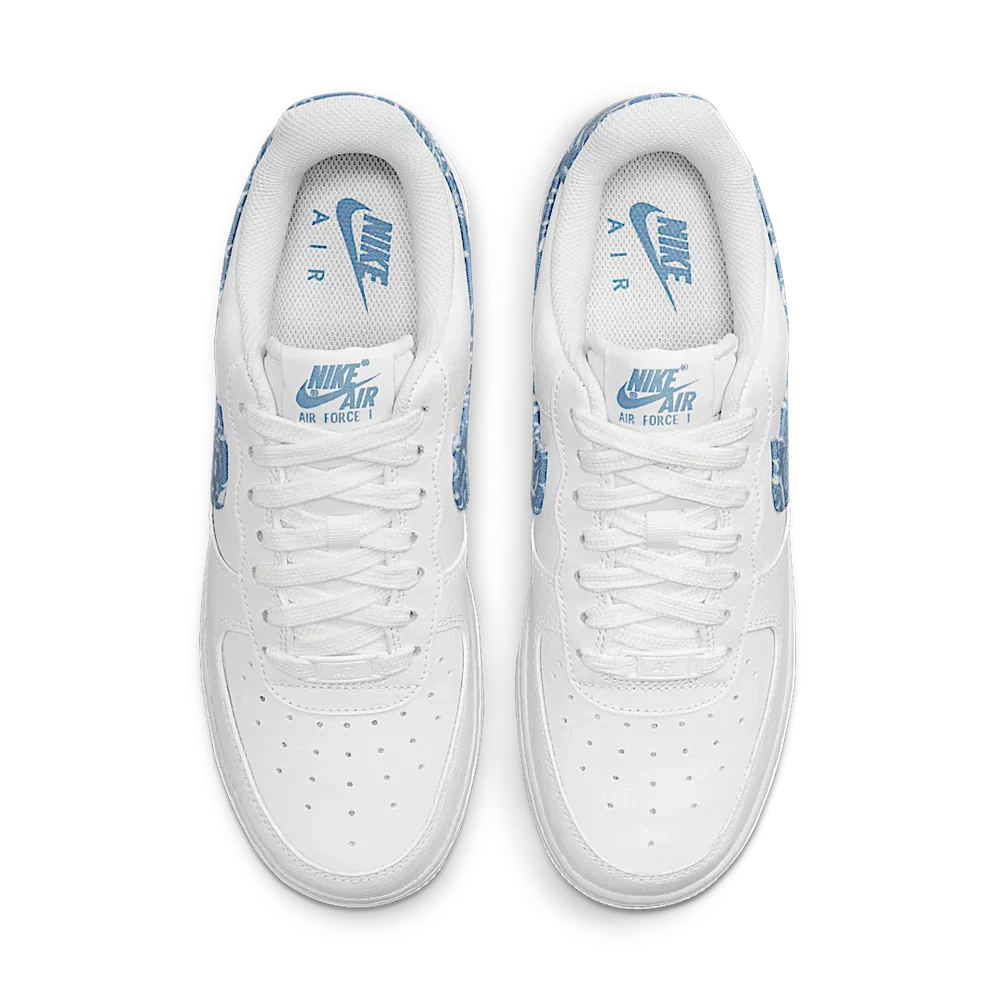 Nike Air Force 1 Low '07 Essential White Worn Blue Paisley
